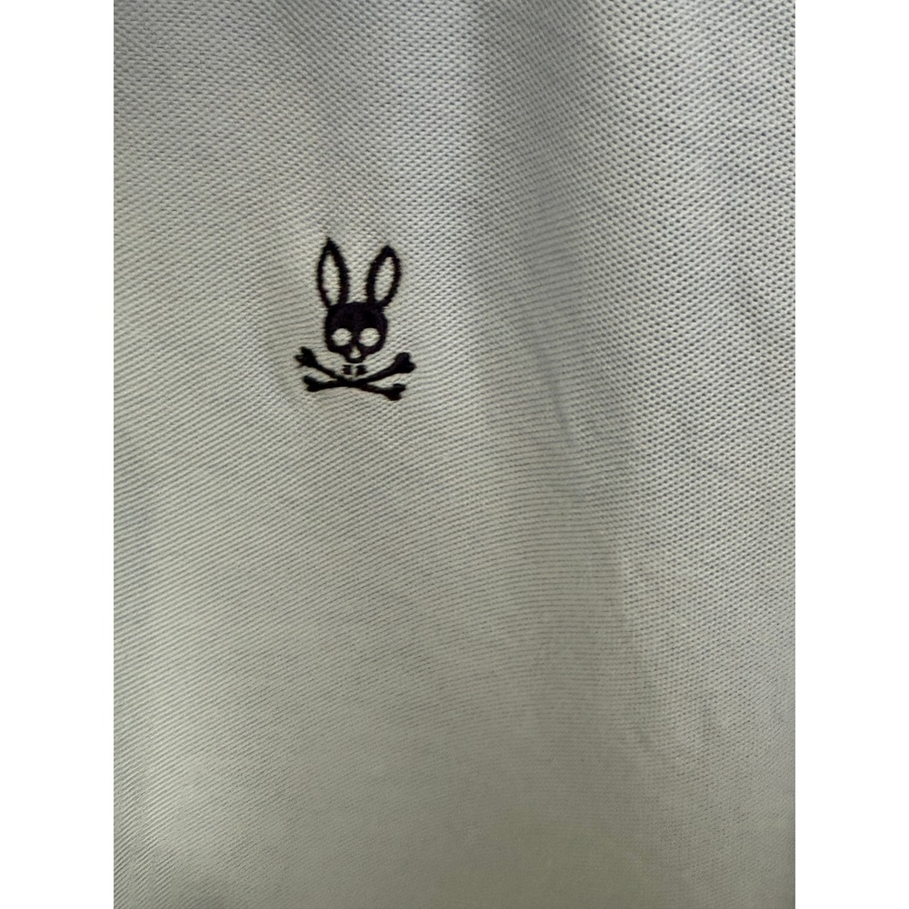 Psycho Bunny Mens Ombre Polo Shirt Short Sleeve Cotton Blue Size 8 Streetwear - Picture 4 of 8